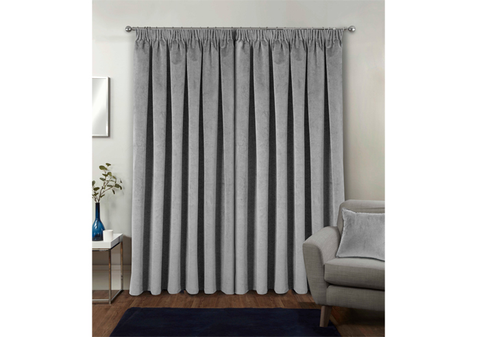 Oxford (Blackout) Pencil Pleat, Grey - Ready Made Curtains - Image 8